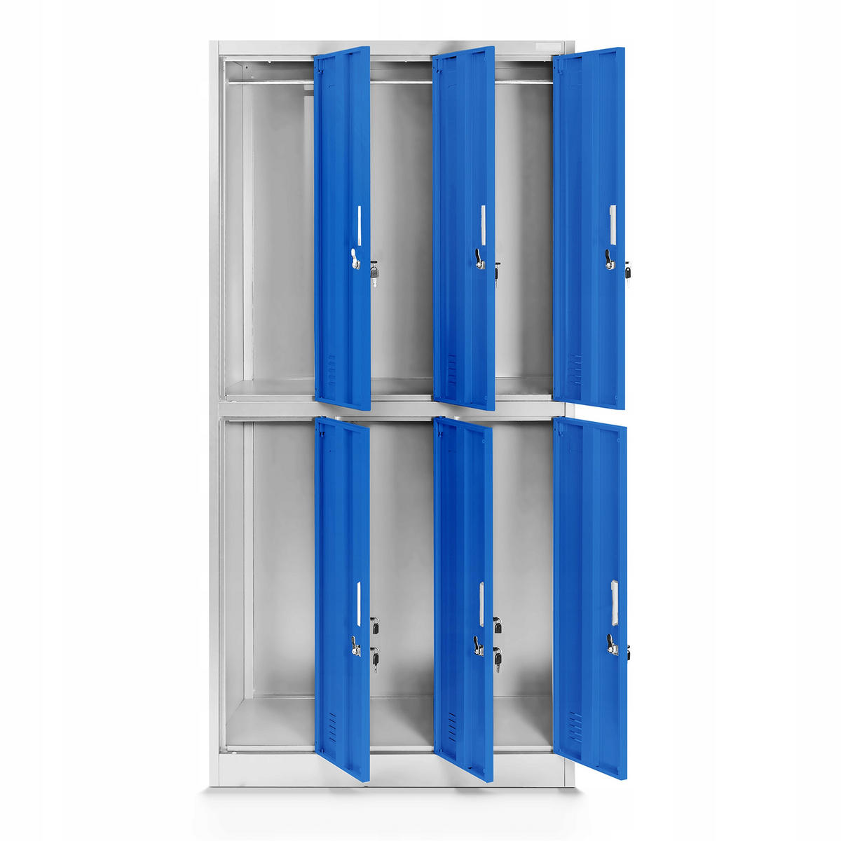 SCHLIESSFACHSCHRANK IGOR - Blau/Grau, Metall (90/185/45cm) - Jan Nowak