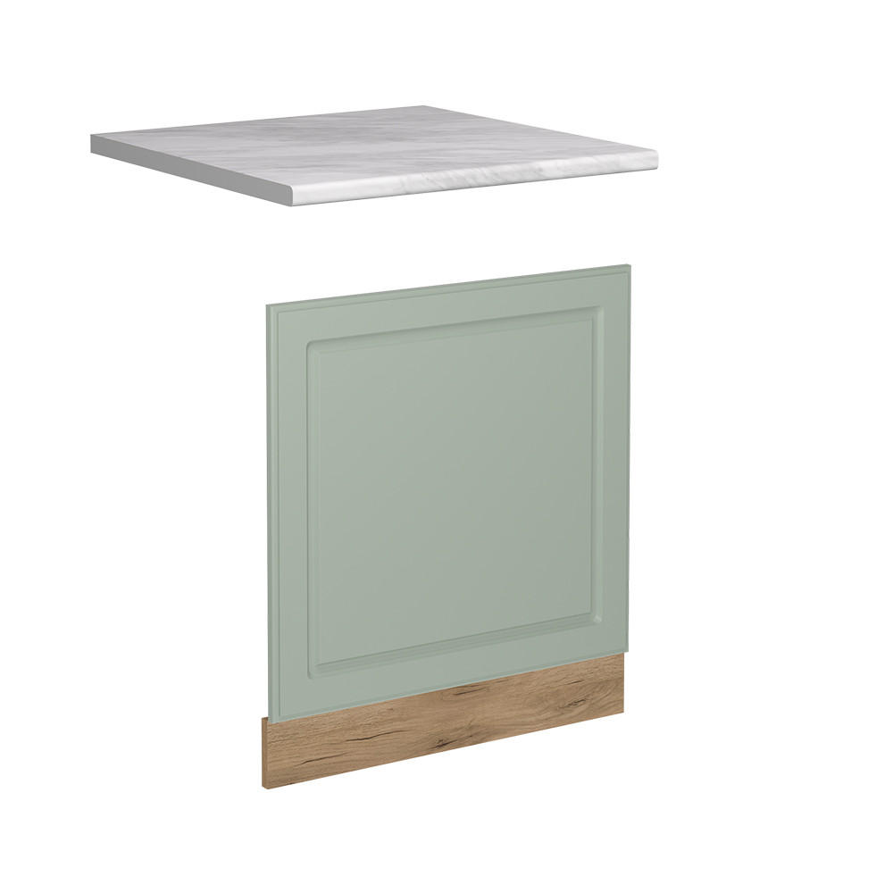 PREDNÝ PANEL R-Line, Mint vidiecky dom/Dub Goldkraft, 60 cm Marmori työtaso - zelená/dub medový, kompozitné drevo (60/67.4/60cm) - Vicco
