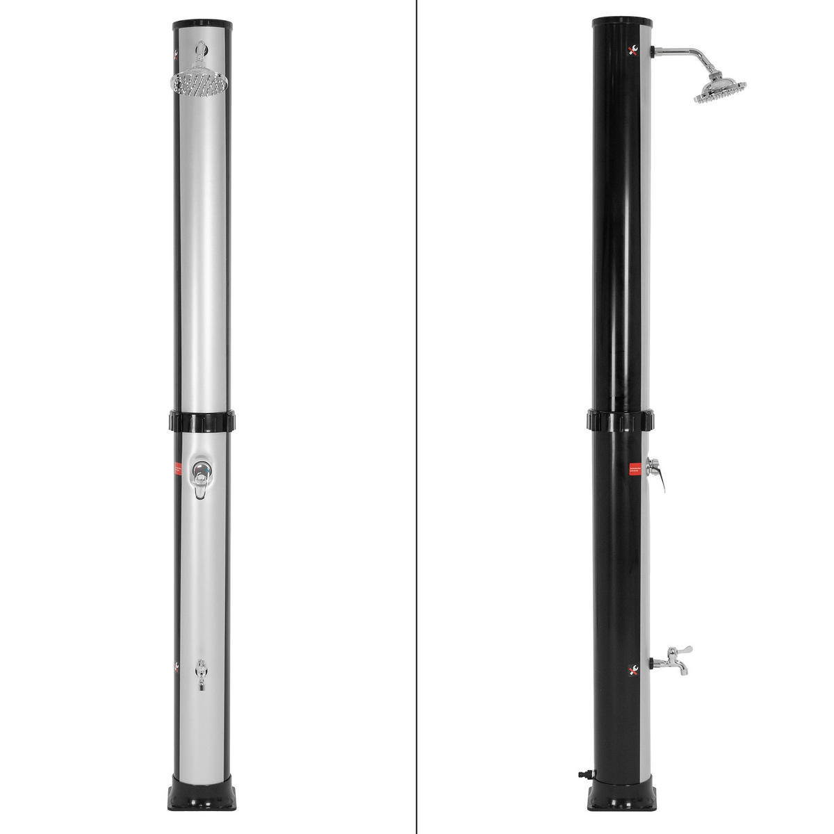 SOLARDUSCHE - Silberfarben, Kunststoff (15.5/217.5/40cm) - ML-DESIGN