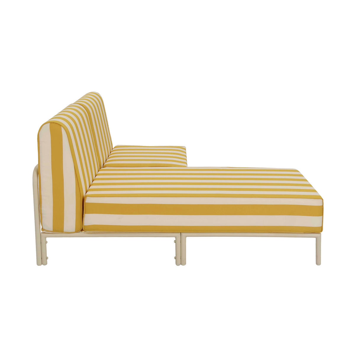 GARTENSOFA mit 2 Sitzplätzen, Gelb - Gelb, Textil (153/78/144cm) - Oviala