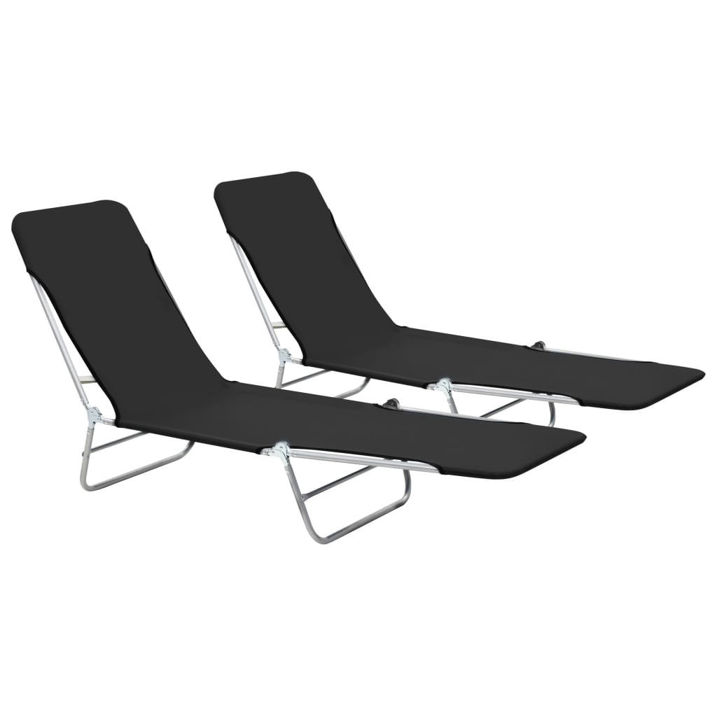 furnicato Klappliegen Schwarz 56x24.5x182 cm