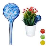 2XBEWÄSSERUNGSKUGEL - Blau, Glas (6/15/6cm) - Relaxdays
