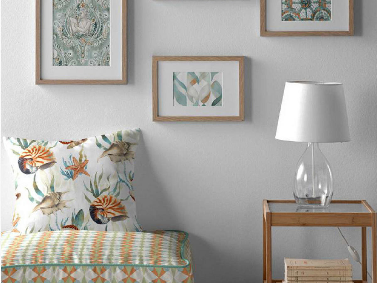 MITTELDECKE Meeresjuwel ivory 80/80 cm - Multicolor/Weiß, Naturmaterialien (80/80cm) - beties Heimtextil