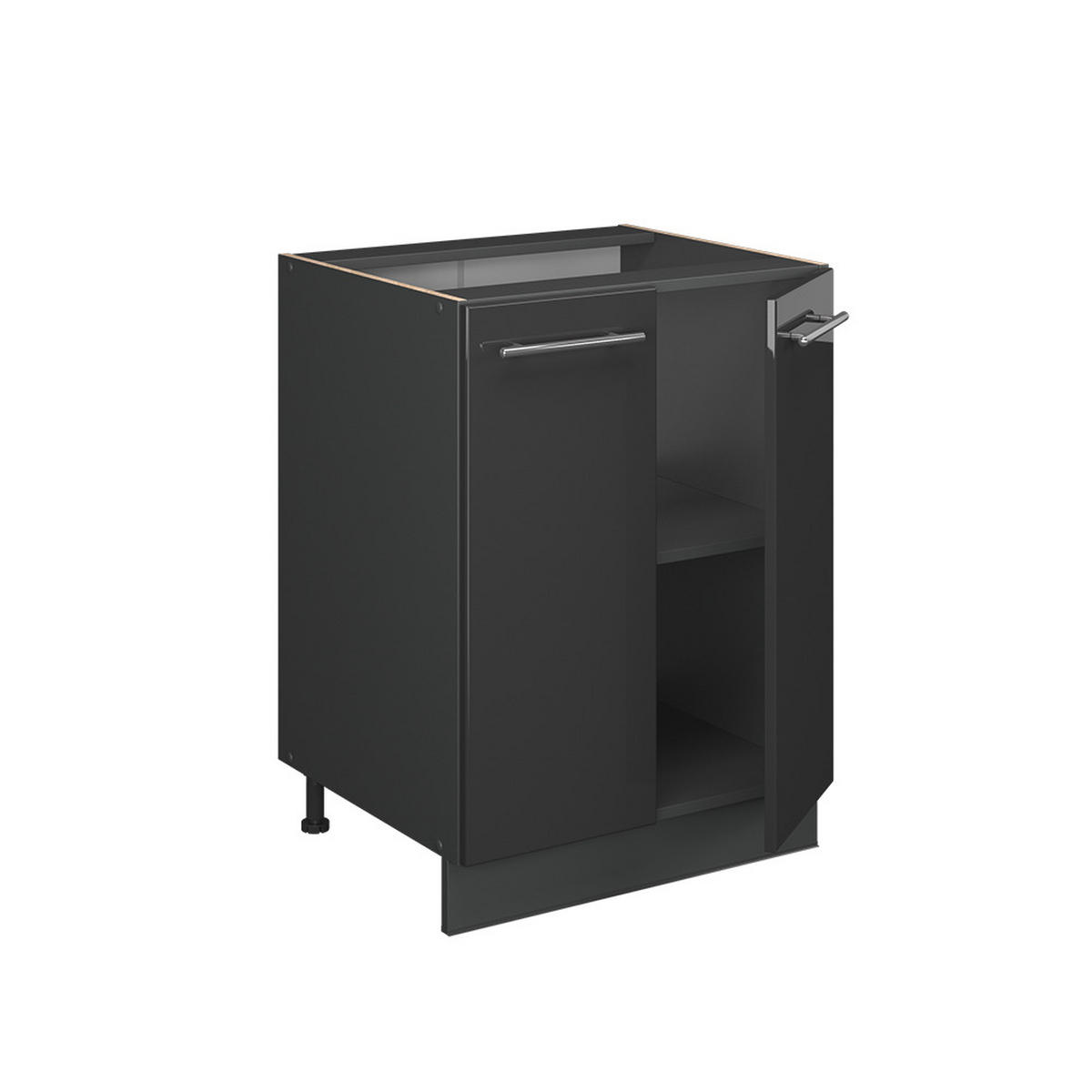 SPODNÍ SKŘÍŇKA KUCHYŇSKÉ LINKY Fame-Line Antracitový vysoký lesk - antracitová/vysoce lesklá černá, kompozitní dřevo (60/82/60cm) - Vicco