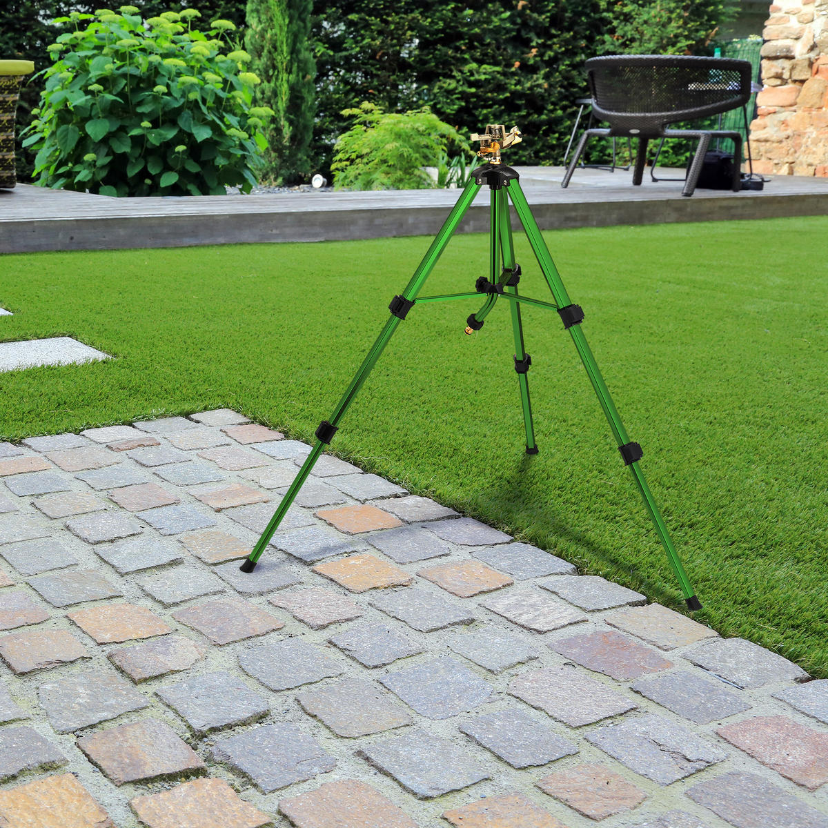 SPRINKLER - Grün, Kunststoff/Metall (122/121/108cm) - Relaxdays