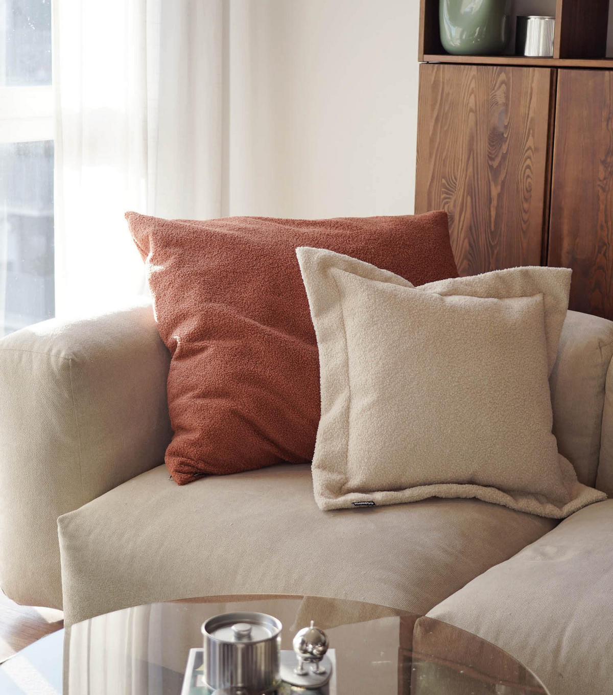 SOFAKISSEN Hug - Grün, Textil (90/10cm) - Mokebo