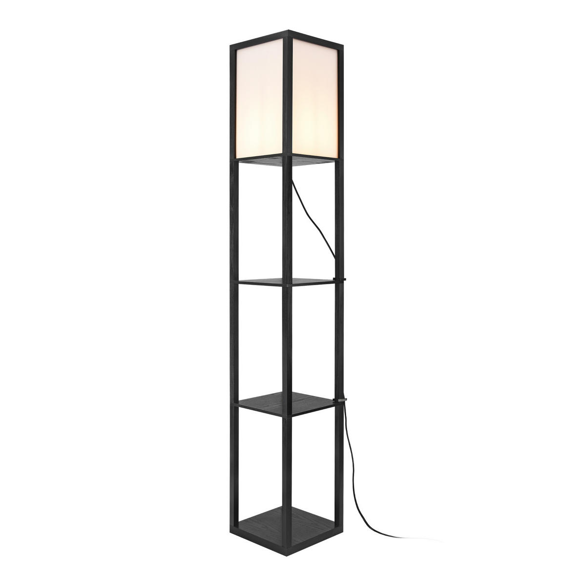 STEHLEUCHTE Stapleford - Schwarz, Holz (26/26/160cm) - lux.pro