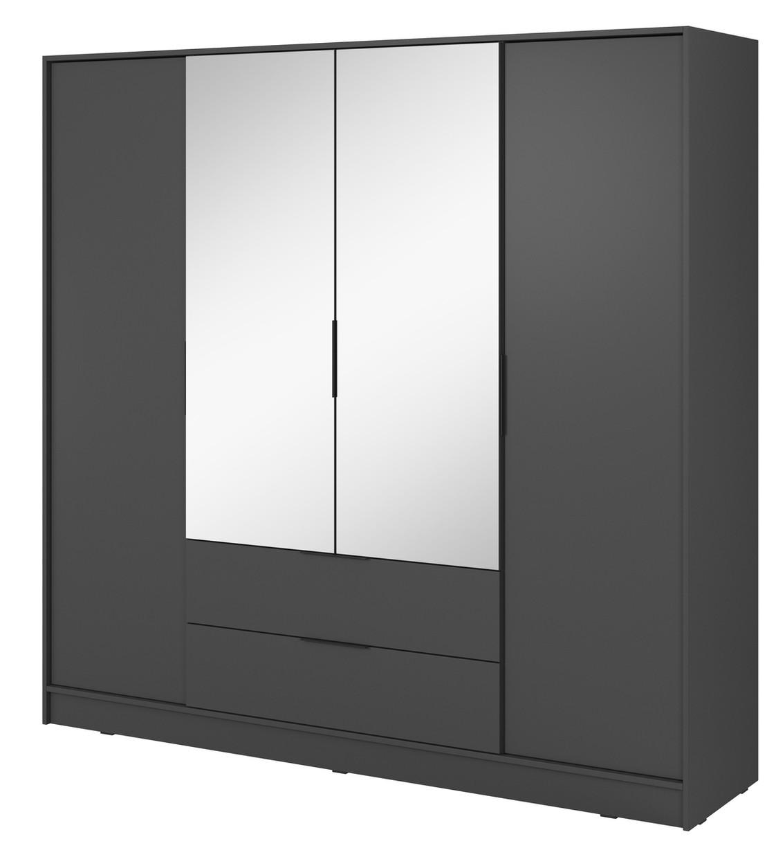 Emporius Kleiderschrank Graphit 206x200x51 cm