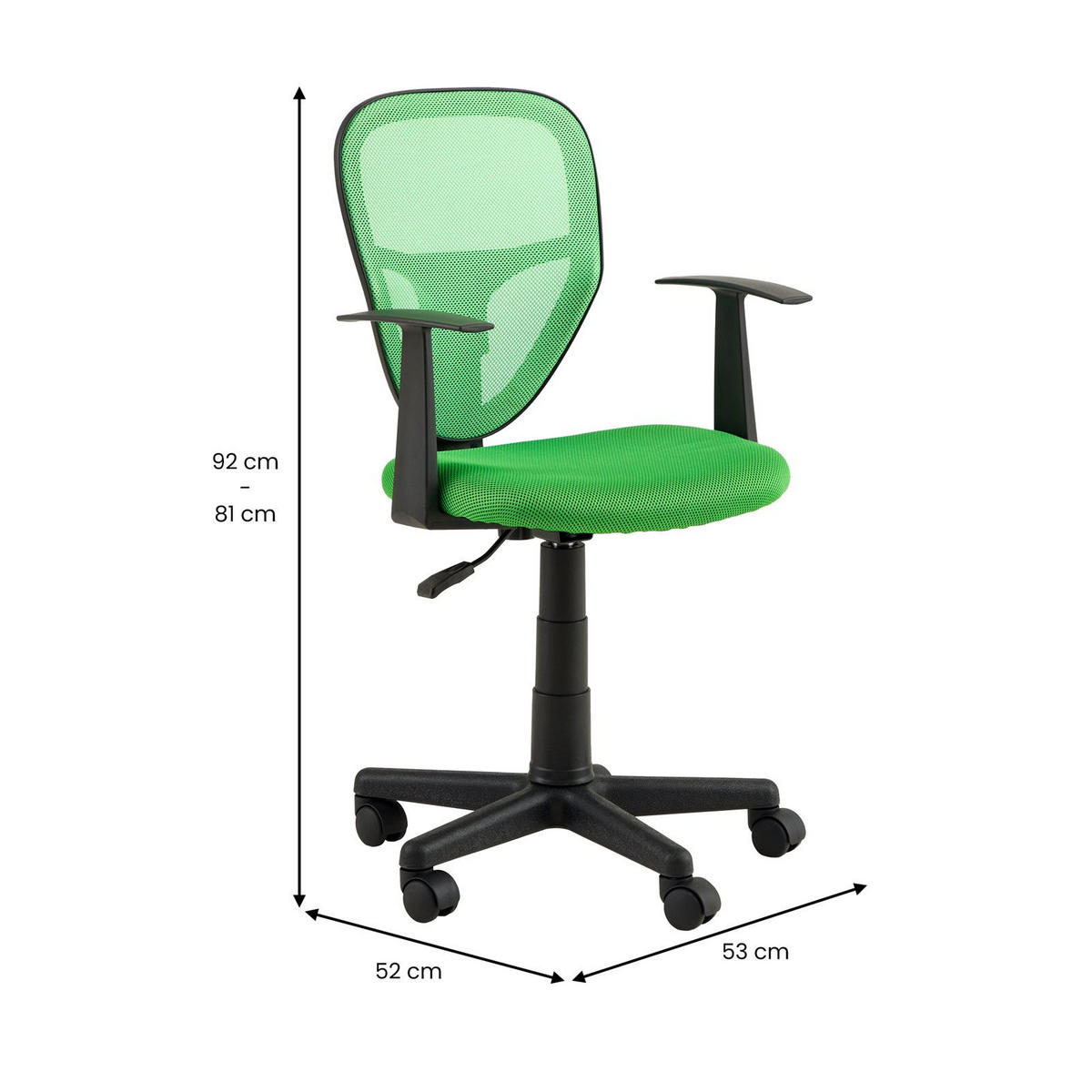 KINDERDREHSTUHL STUDIO DUNKELGRÜN - Dunkelgrün, Textil (53/92/52cm) - CARO-Möbel