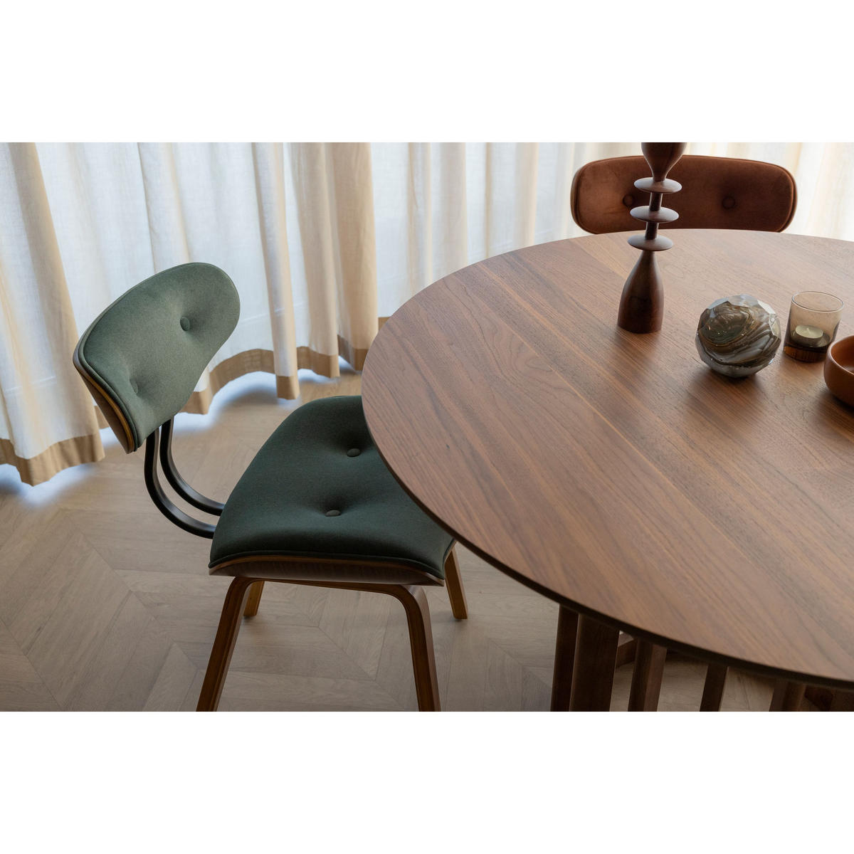 ESSZIMMERSTÜHLE Blackwood Walnussfarben/ Grün - Grün, Kunststoff (51/78/55.5cm) - Dutchbone