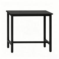 BARTISCH 40/100/100 cm in Schwarz aus Holzwerkstoff und Metall - Schwarz, Metall (40/100/100cm) - BEAOK