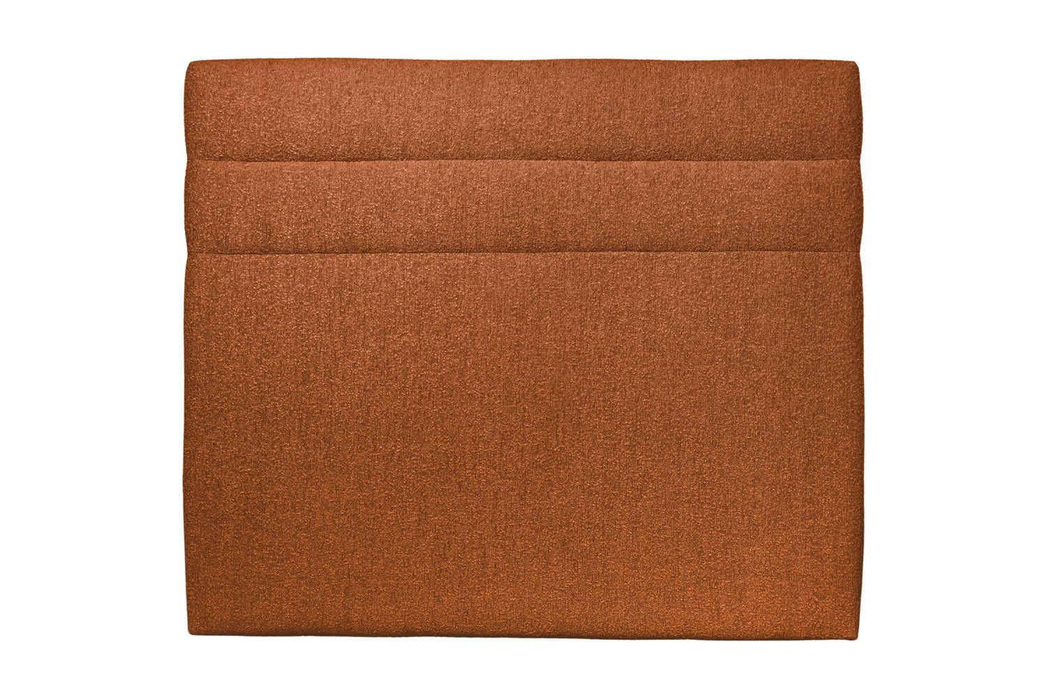 KOPFTEIL Modell Linien – Terrakotta-Bouclé-Stoff 200 cm - Beige/Terracotta, Holz (200/120/10cm) - Sommeil de Plomb
