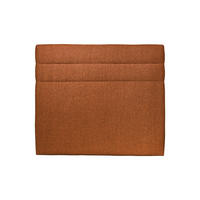 KOPFTEIL Modell Linien – Terrakotta-Bouclé-Stoff 200 cm - Beige/Terracotta, Holz (200/120/10cm) - Sommeil de Plomb