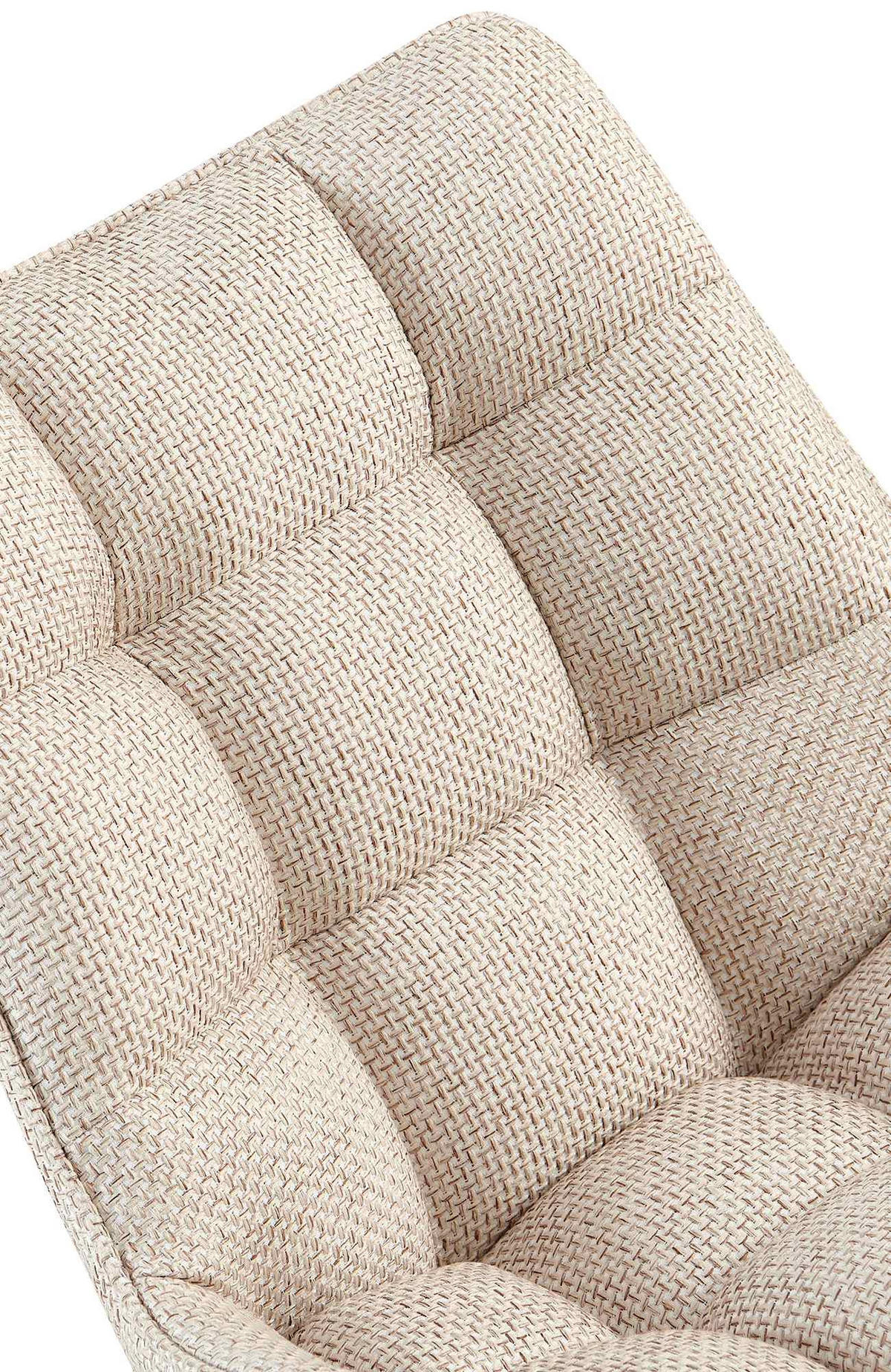 STUHL Stoff elfenbein - Creme/Schwarz, Textil/Metall (58/84/57cm) - CLP