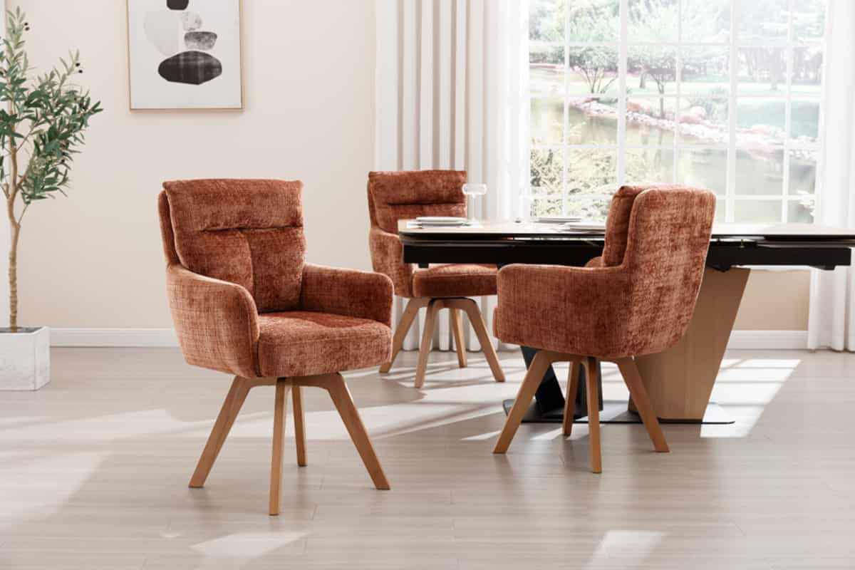 STUHL BIG GEORGE Chenille Braun 90 cm - Braun, Holz/Kunststoff (60/92/67cm) - riess-ambiente