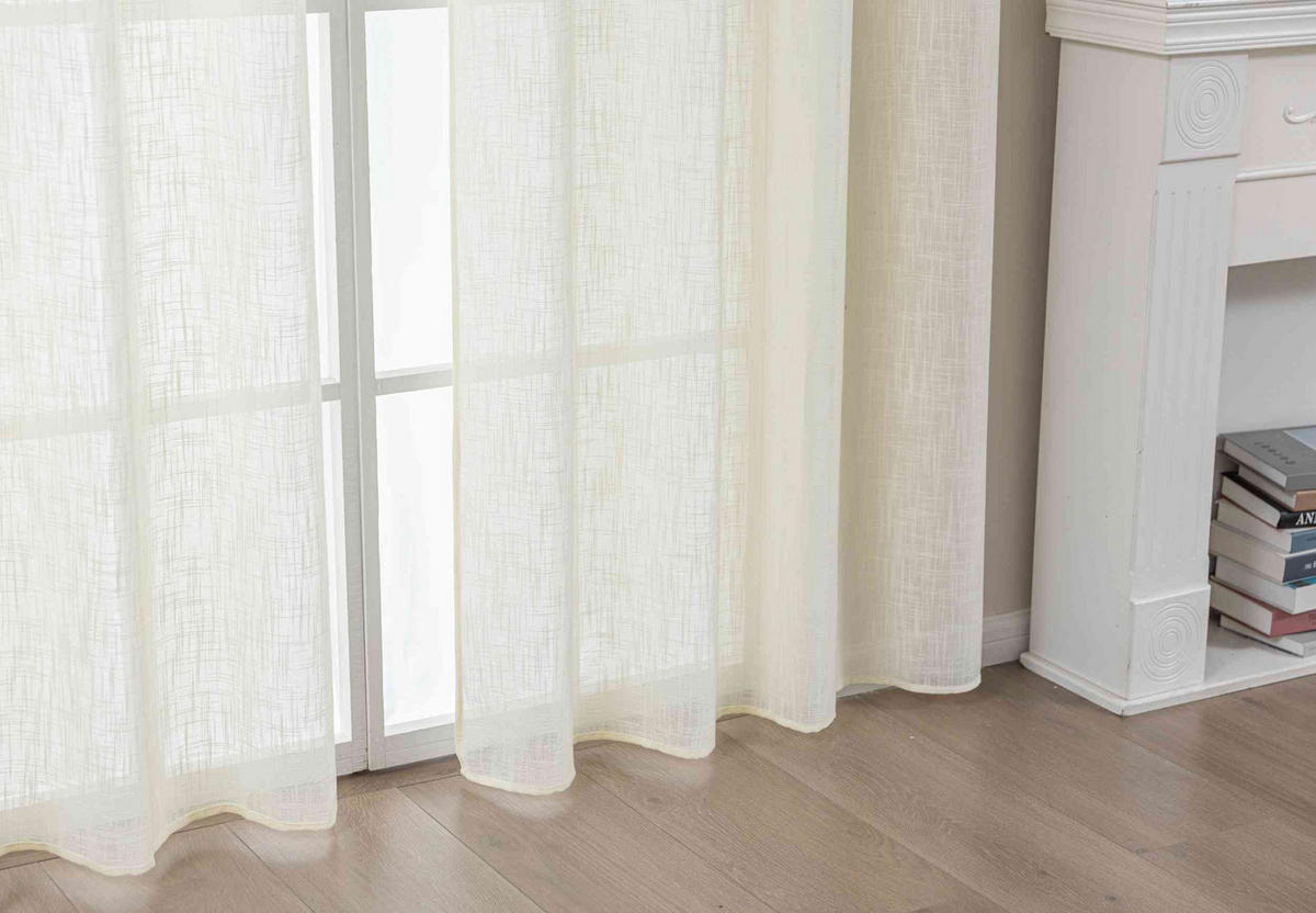 GARDINE SEOUL HxB 245x140 cm Creme - Creme, Textil (140/245cm) - Gardinenbox