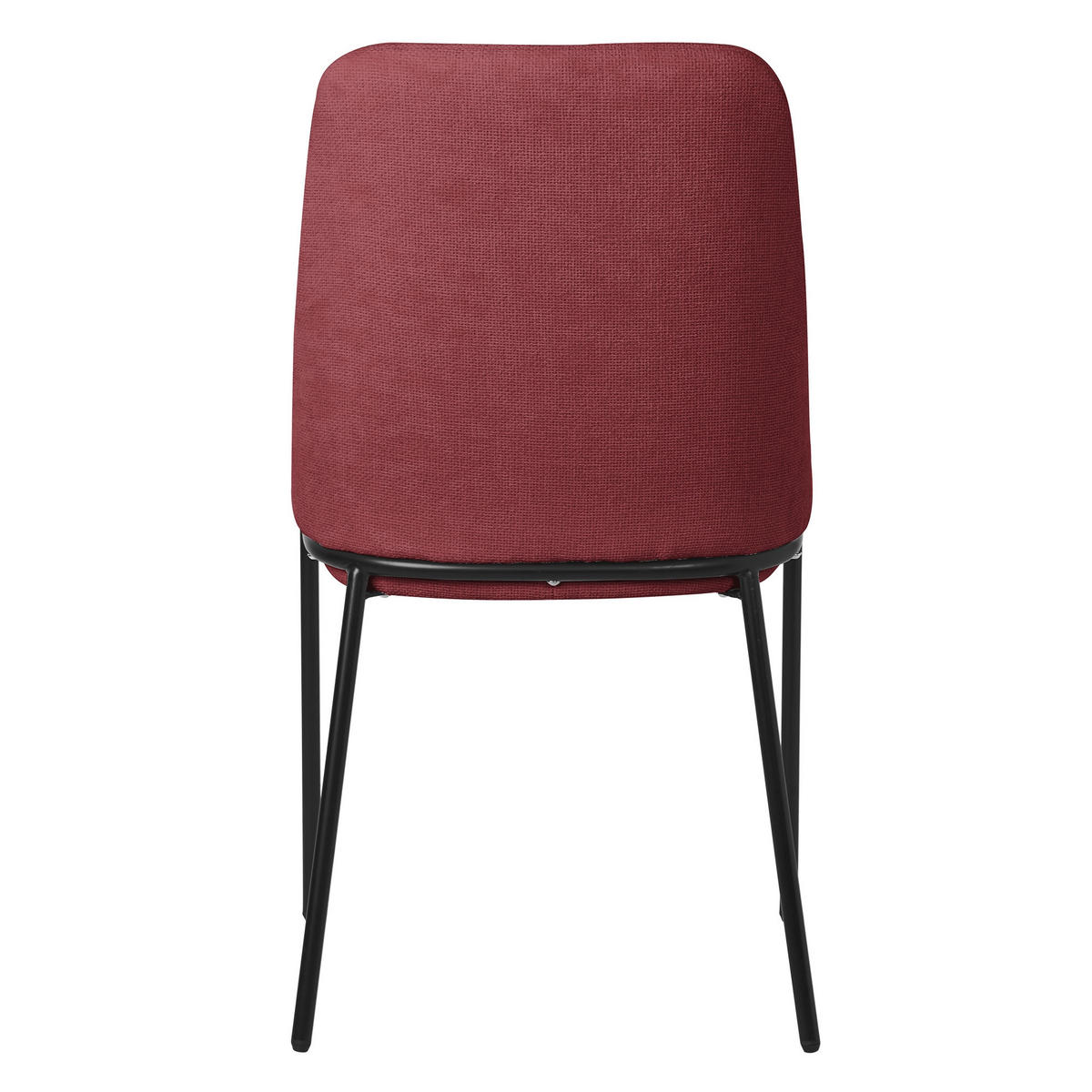 ESSZIMMERSTUHL 6er Set Rot mit Stoffbezug - Rot/Schwarz, Textil/Metall (49/94/62cm) - ML-DESIGN