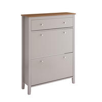 SCHUHSCHRANK Schmal, 80x25x108cm, Hellbraun - Hellbraun, Holzwerkstoff (80/108/25cm) - SoBuy