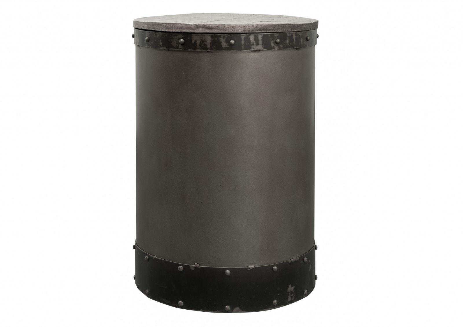 BEISTELLTISCH Mango 42x42x64 grau lackiert HEAVY INDUSTRY #159 - Grau, Holz (42/42/64cm) - Massivmoebel24