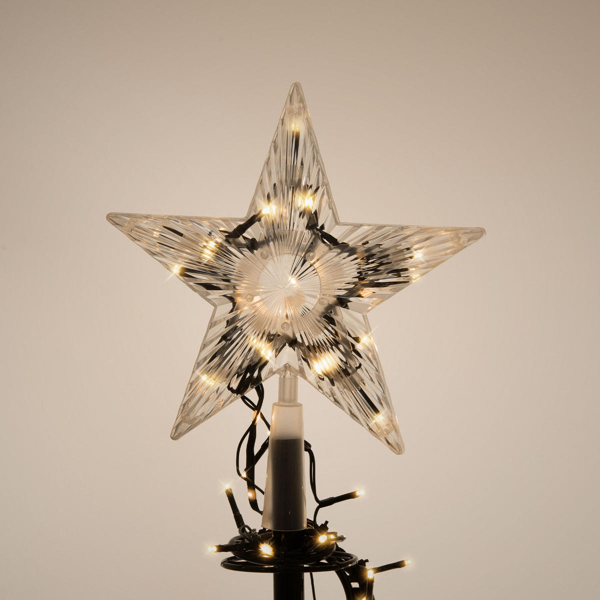 LED WEIHNACHTSBAUM Außen 150 cm Weihnachtsdeko mit Lichterkette 524 LED Warmweiß - Schwarz, Kunststoff (150cm) - ECD-Germany