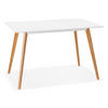 ESSTISCH Massivholz Rechteckig Skandi-Stil ZELAX, Weiß-Beige 120x80x77 cm - Beige/Weiß, Eichenholz/Holz (80/120/77cm) - KADIMA DESIGN
