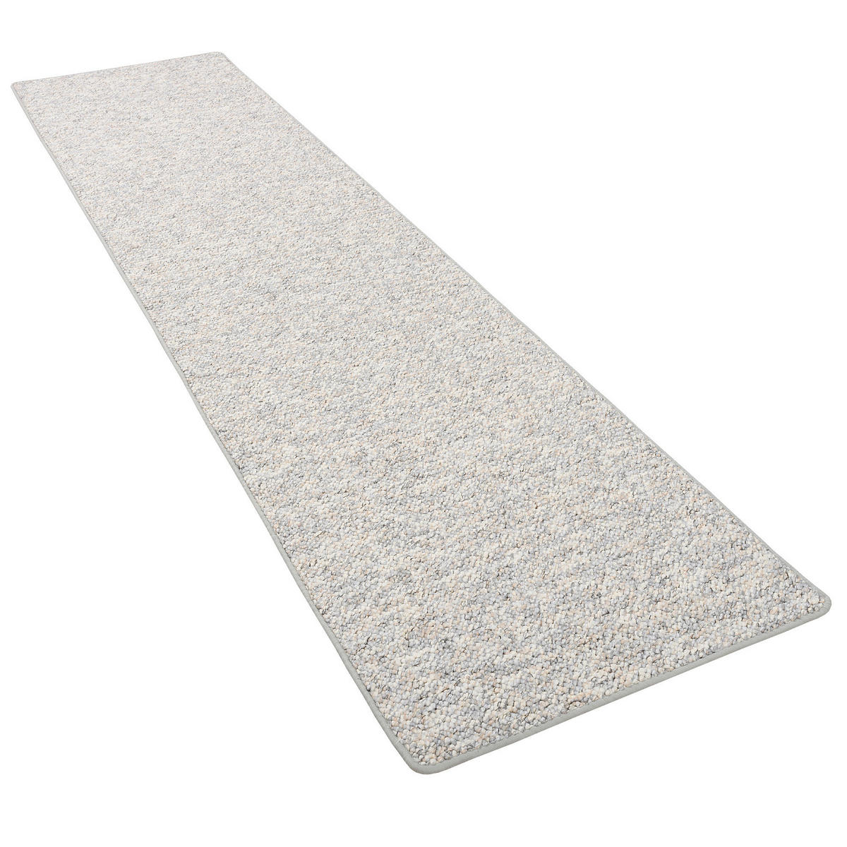 WOLL-OPTIK BERBER LÄUFER JUNA MELIERT - Grau, Textil (100/100cm) - Snapstyle