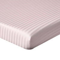 SPANNBETTLAKEN Damast gestreift, 100% Ägyptische Baumwolle - Flieder, Textil (180/200cm) - Homescapes