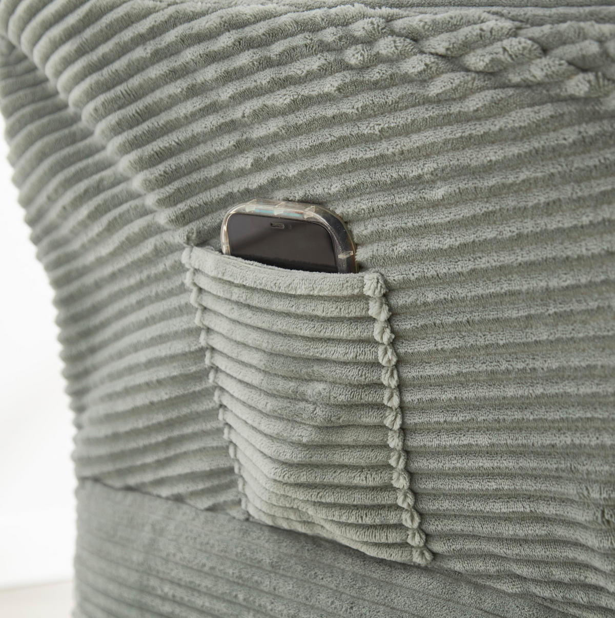 SESSEL 70/95/64 cm Hellgrün aus Stahl mit Hocker - Hellgrün, Textil (69.9/95/64cm) - OKMYHOME