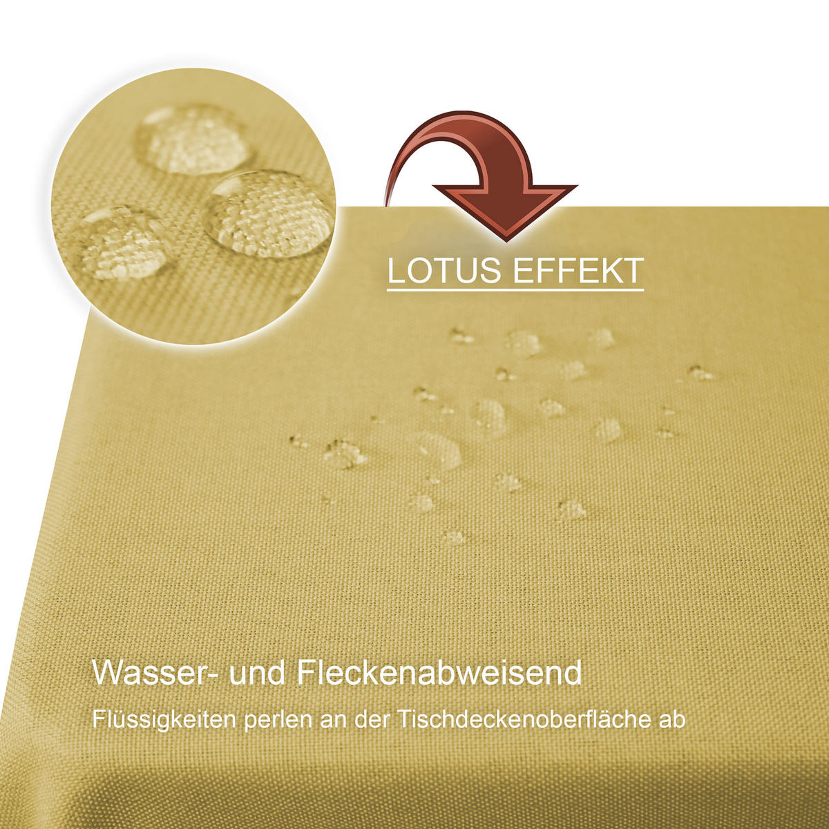 TISCHDECKE Leinenoptik 110/180 cm eckig Gelb - Gelb, Textil (110/180cm) - TiborTex