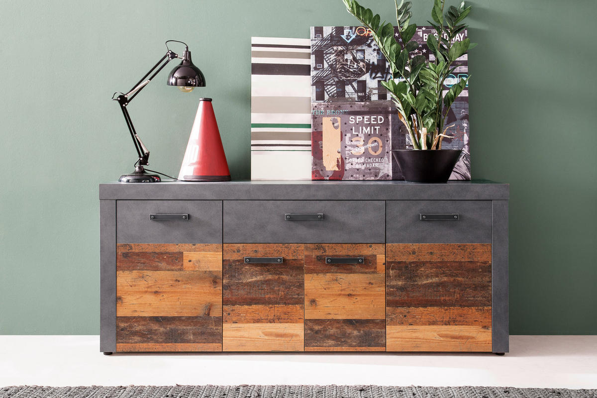 SIDEBOARD grau - Grau, Holzwerkstoff (178/76/40cm) - ebuy24