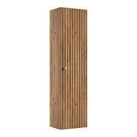 HOCHSCHRANK BELLO hängend geriffelt Eiche Craft Gold 35/136/27 cm - Eichefarben, Holzwerkstoff/Metall (35/136/27.2cm) - Rodan