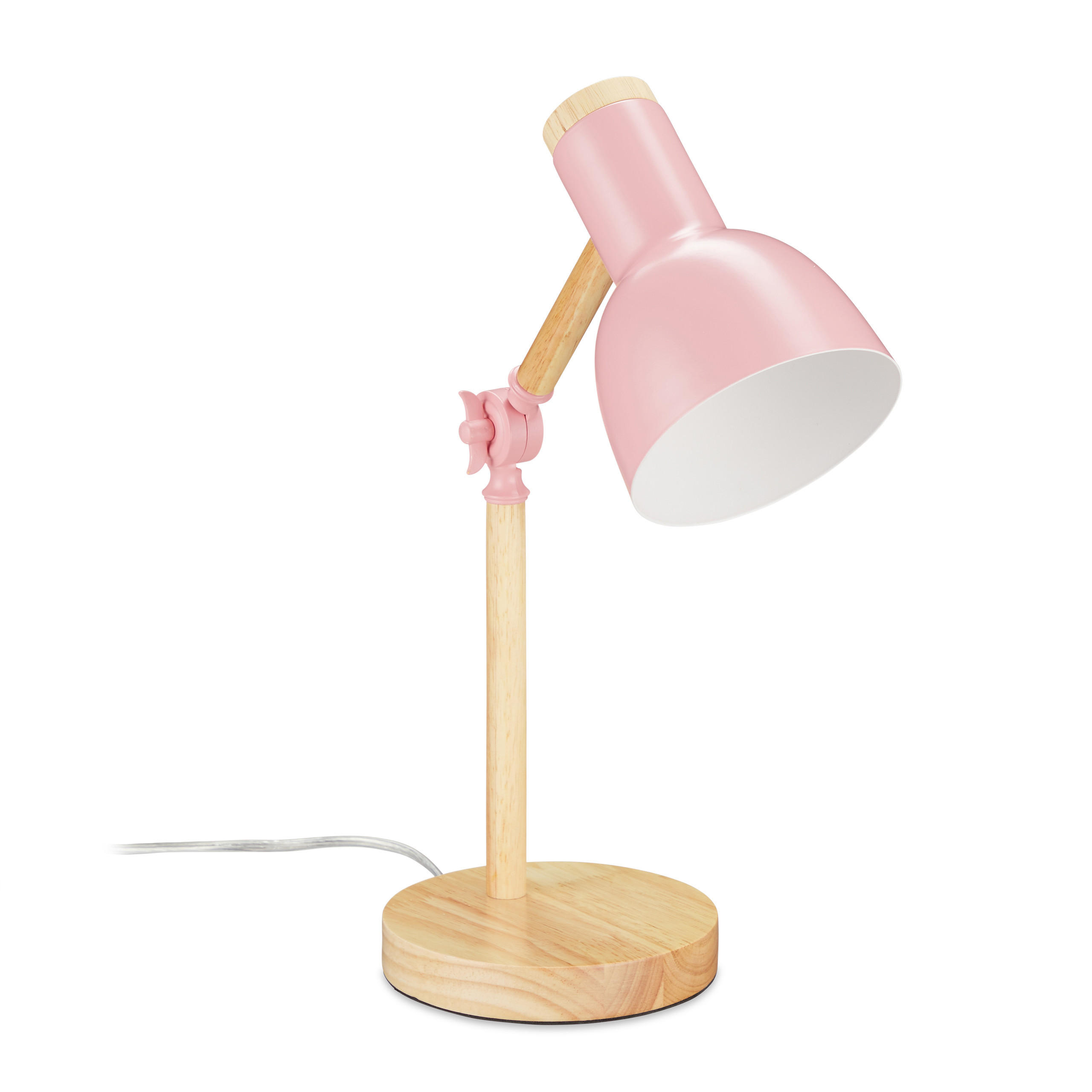SCHREIBTISCHLAMPE - Multicolor, Holz/Kunststoff (14.5/14.5/45.5cm) - Relaxdays