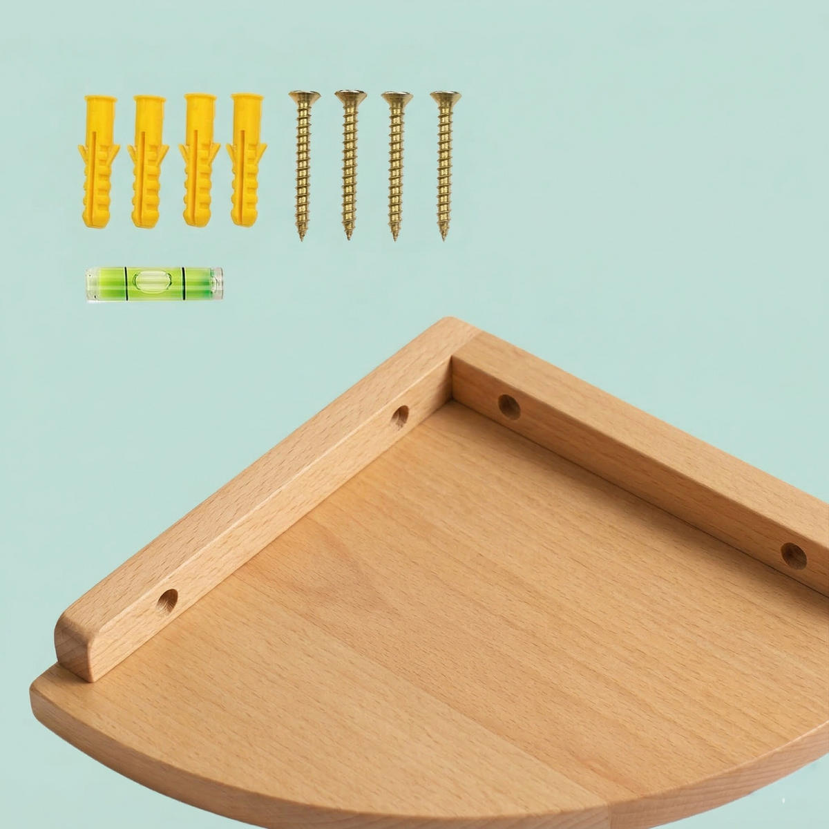 ROHOVÁ pol. - svetlohnedá, drevo (18/3/18cm) - Relaxdays