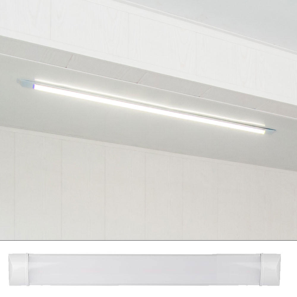 LED UNTERBAULEUCHTE Weiß 120 cm - Weiß, Kunststoff (120/7.41/2.44cm)