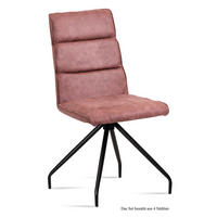 ESSZIMMERSTUHL (4er-Set) Devnet 47x92x60 Schwarz/Rosewood - Dunkelrosa/Schwarz, Kunststoff (60/92/47cm) - 58aufmkessel