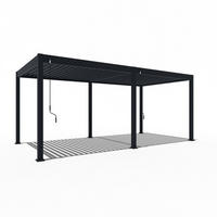 PERGOLA Deluxe Pavillon Terrassenüberdachung Aluminium 3 x 6 m anthrazit - Anthrazit, Metall (300/255/600cm) - WEIDE