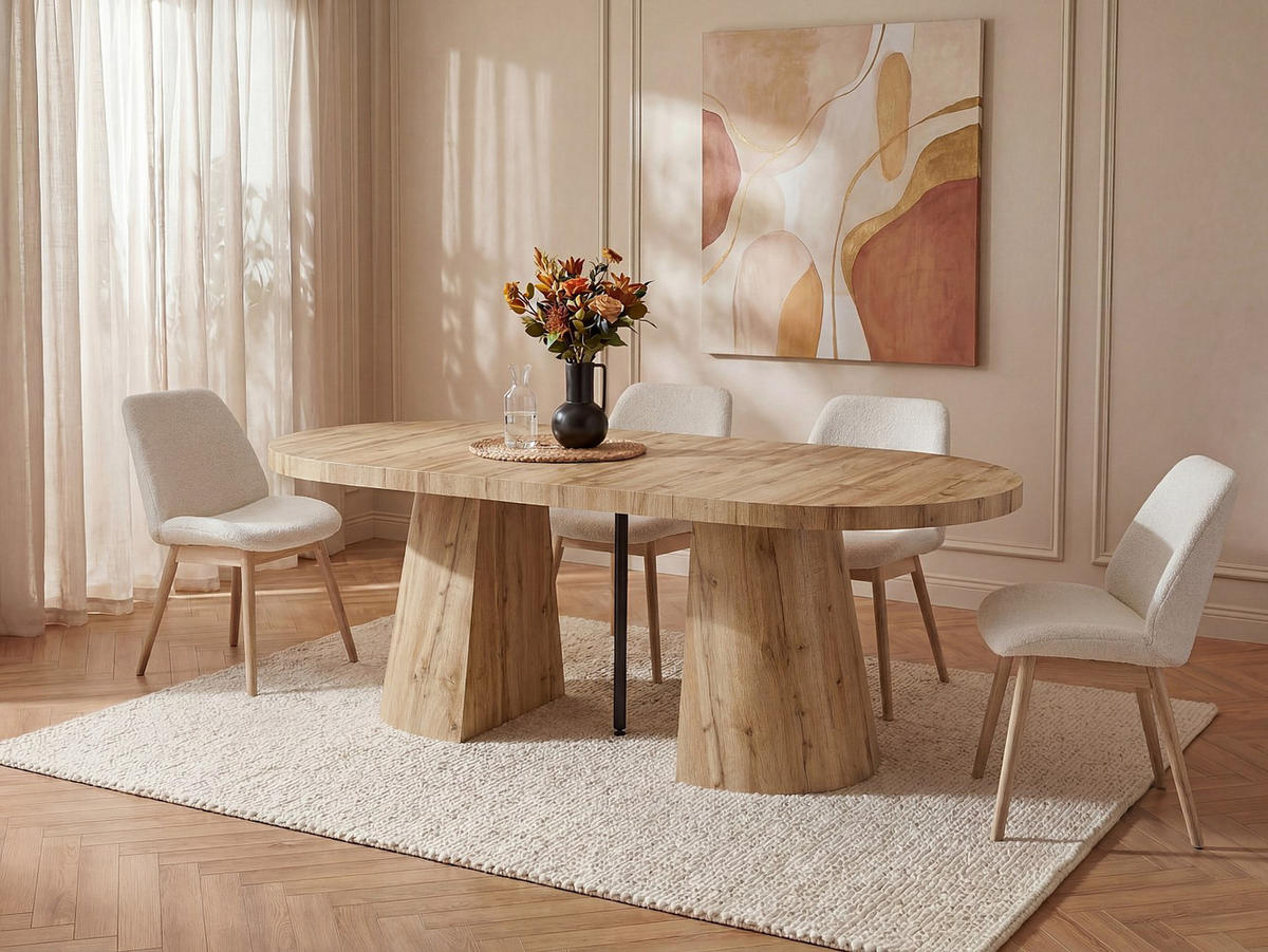 ESSTISCH - 6 Personen, 8 Personen, 10 Personen, 12 Personen, > 12 Personen - Holz, Platte - Naturfarben Hell - CLOEVA - Naturfarben, Holz (100/300/76cm) - Vente-Unique