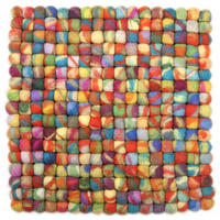 FILZTEPPICH Felty 34x34 cm - Multicolor, Textil (34/34cm) - THEKO