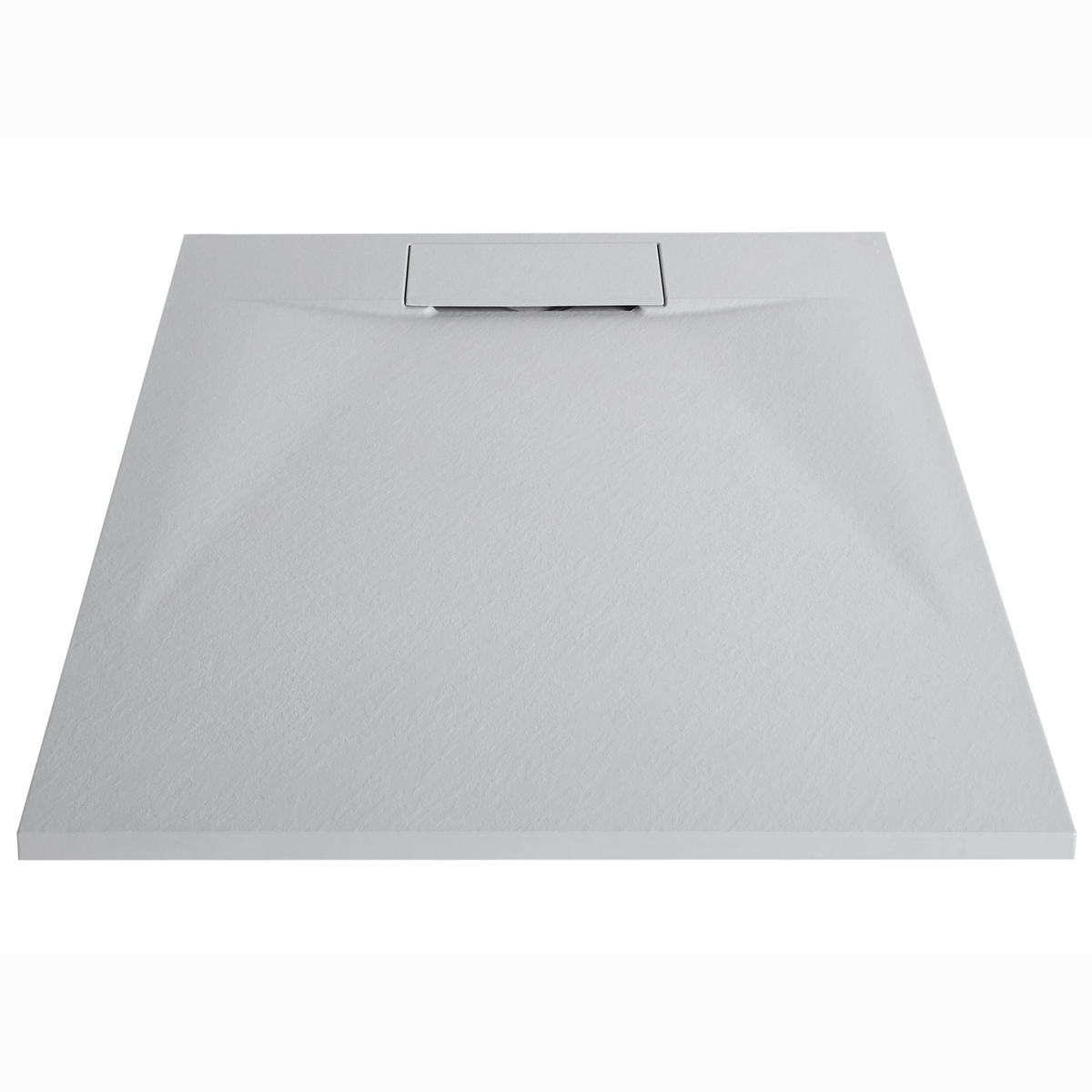 CĂDIȚĂ DE DUȘ 80/100/3 cm gri Azzurro - gri închis/gri, material plastic (100/3/80cm) - Beliani