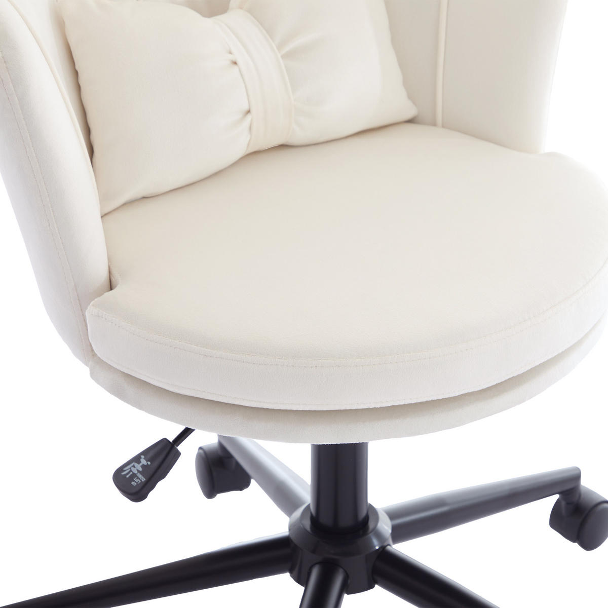 DREHSTUHL Höhenverstellbar, Samt, Beige - Ecru, Textil (62/73/55cm) - Kaket