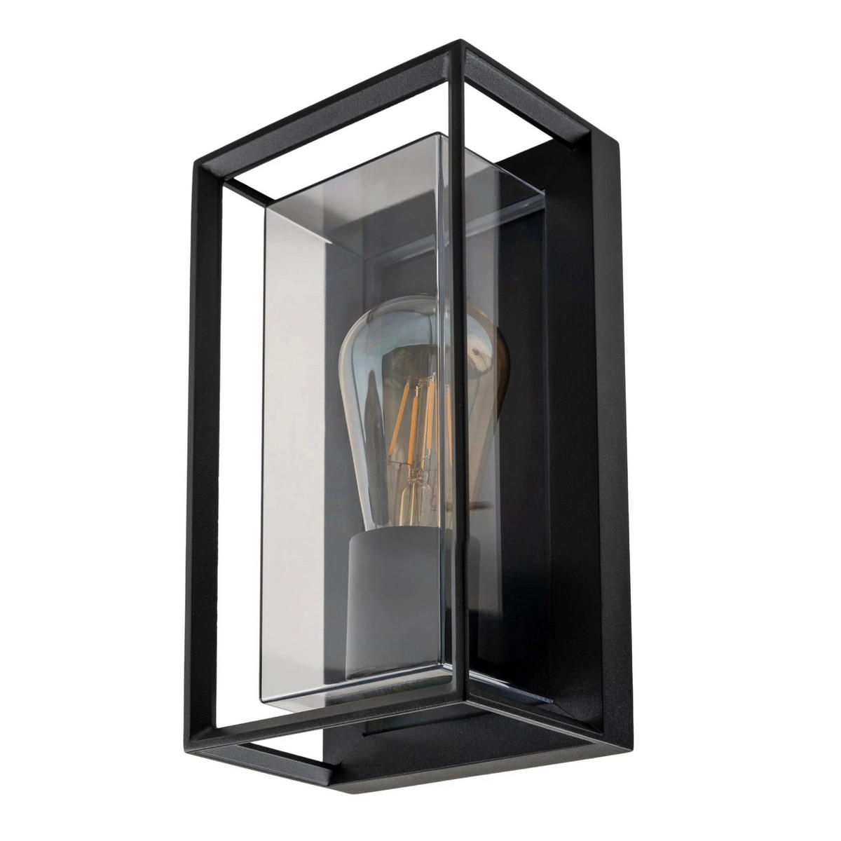AUSSENWANDLEUCHTE Schwarz 13,5/12/13,5cm - Schwarz, Metall (13.5/26/12cm) - CGC Europe