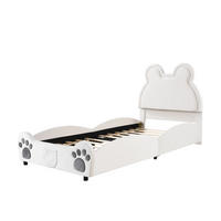 KINDEREINZELBETTEN aus Samt 90x200 cm in Weiß - Weiß, Textil (90/200cm) - Modfu