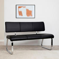 ESSZIMMERBANK VILAS - Schwarz, Textil (135/87/56cm) - IDIMEX