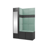 GARDEROBEN-SET Orion X - Graphitfarben/Mintgrün, Holzwerkstoff/Kunststoff (124/186/46cm) - MIRJAN24