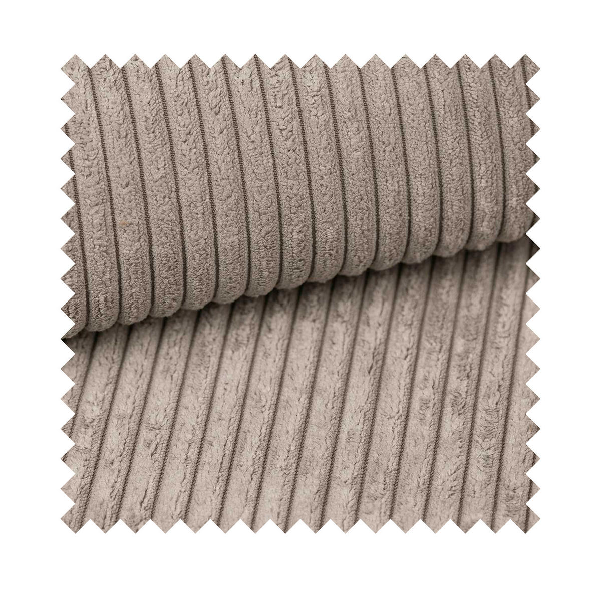 ECKSOFA Farese Beige Cord - Beige/Schwarz, Kunststoff/Textil (267/167cm) - Selsey