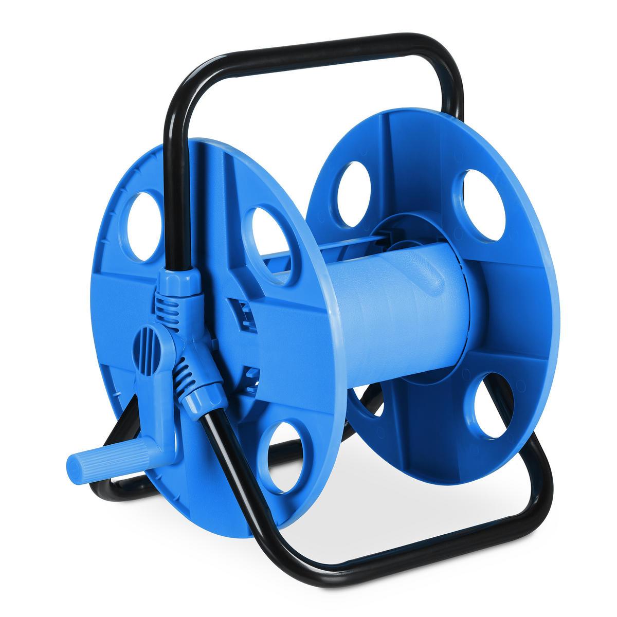 SCHLAUCHTROMMEL - Multicolor, Kunststoff/Metall (42/38/31cm) - Relaxdays