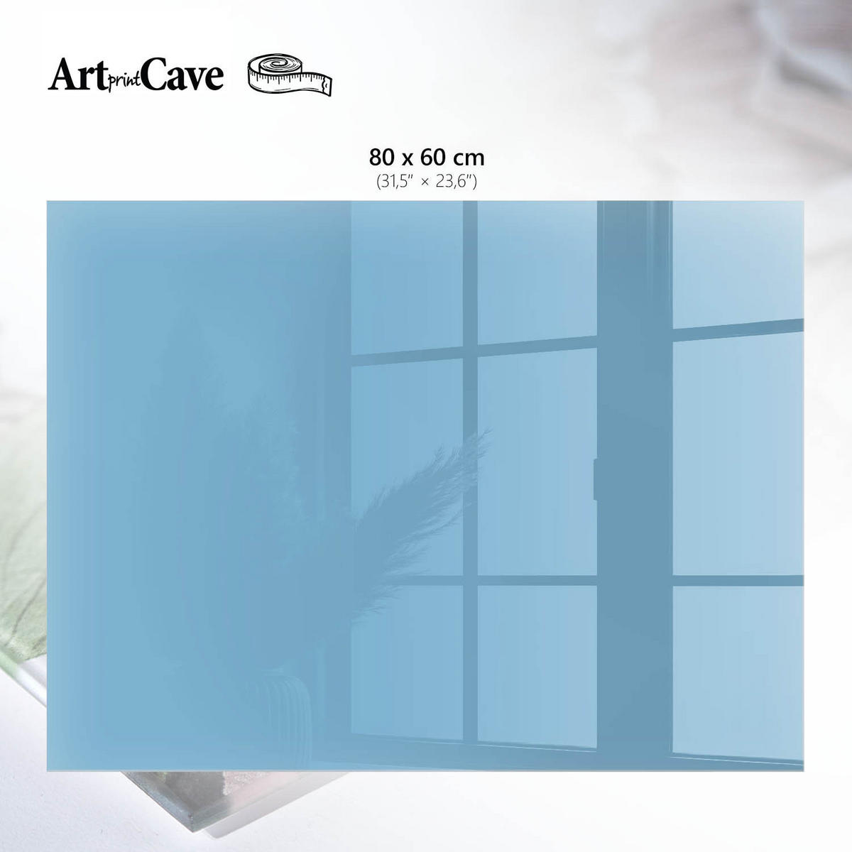 GLASPLATTE 80x60 cm – Blaue Farbe - Dunkelblau, Glas (0.4/80/60cm) - ArtPrintCave