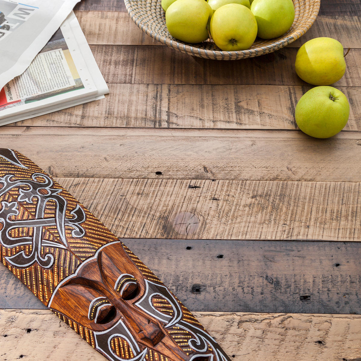 ESSTISCH rund - Pinie massiv / Edelstahl - Braun, Holz (130/130/76cm) - home24