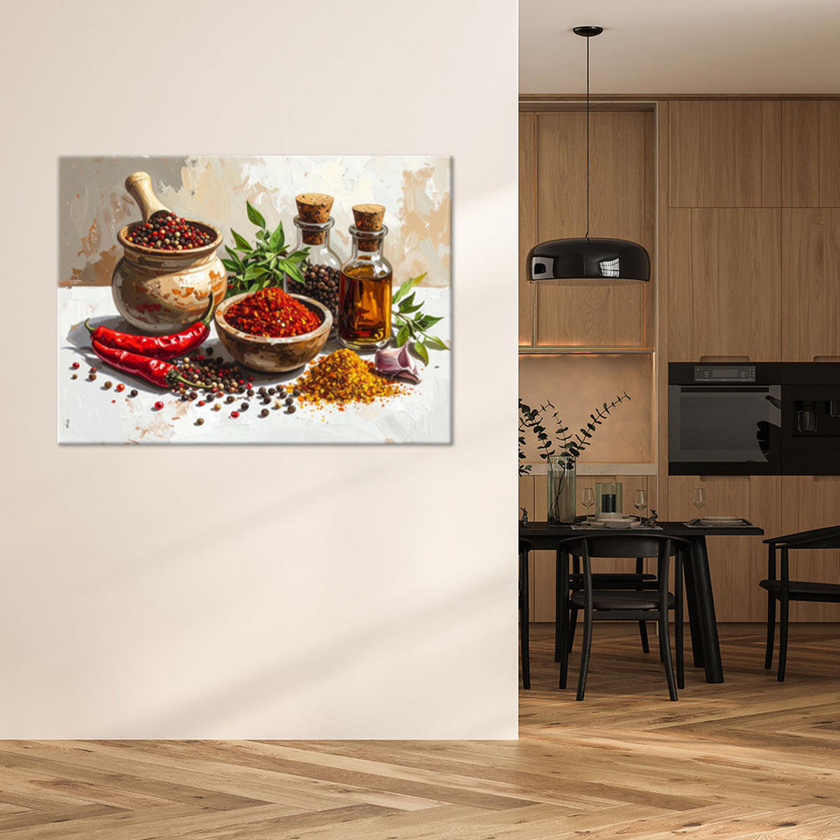 LEINWANDBILD Essen & Trinken 120x80cm - Multicolor, Textil (120/80cm) - Feeby