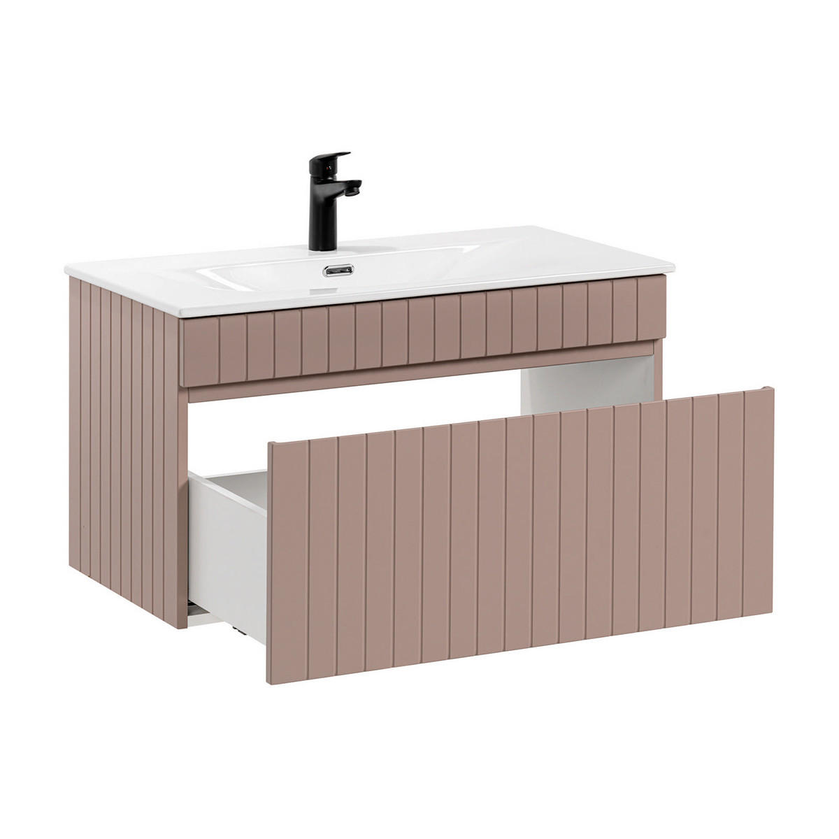 BADMÖBEL 80cm Zelie 2er-Set Rose - Pink, Holzwerkstoff (80/46/46cm) - Petits-meubles